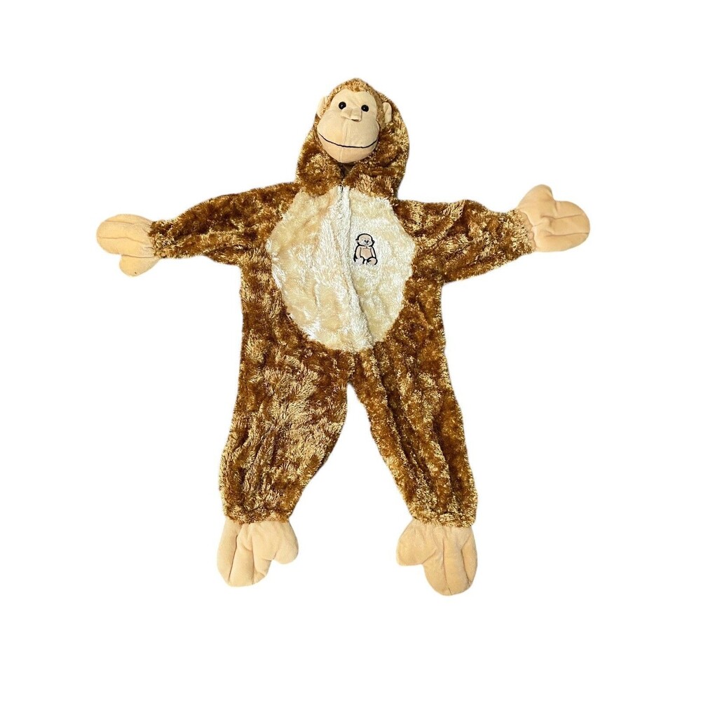 Vintage 1998 Chrisha Playful Plush Monkey Costume Toddler Size 2-4 Hooded